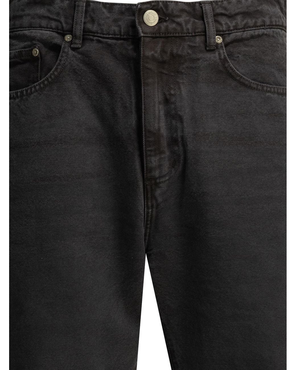 mfpen Black Modified Straight-Leg Jeans for men