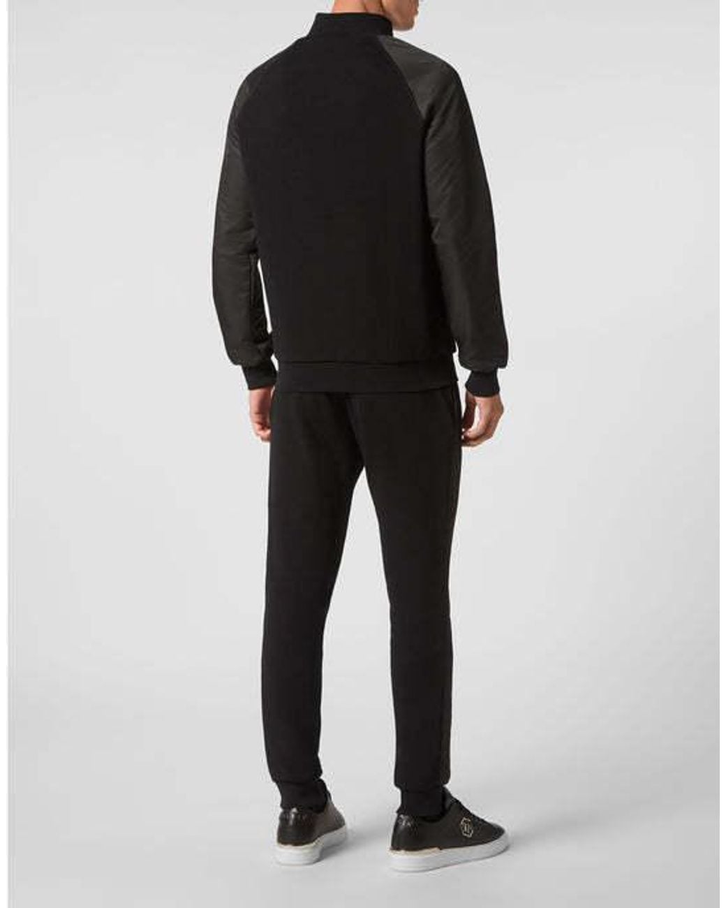 Philipp Plein Black Long-Sleeve Tracksuit And Pants Set for men