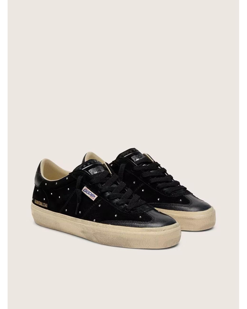 Golden Goose Deluxe Brand Black Soul Star Embellished Sneakers