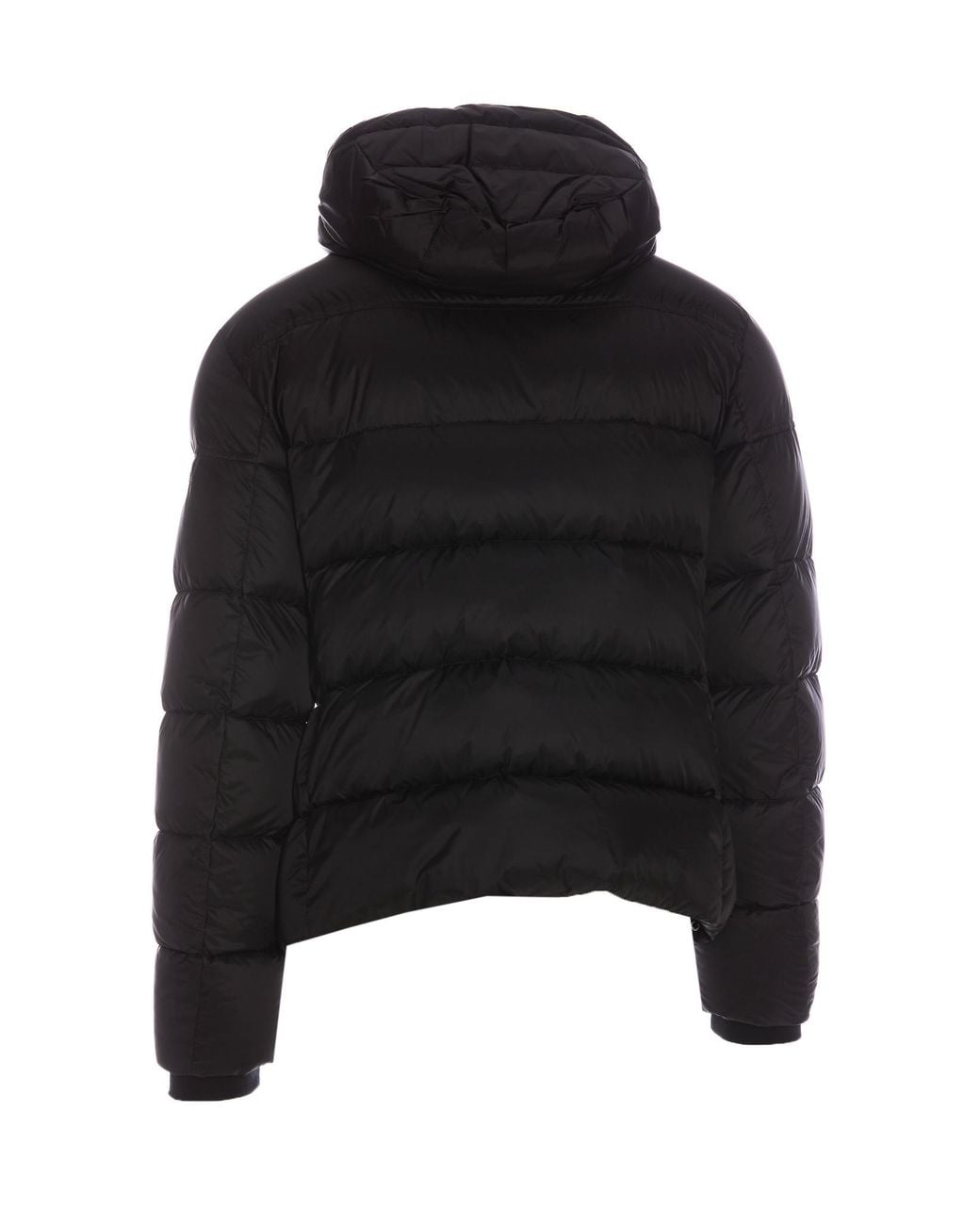 Moorer Black Brett-Sh Hooded Zipped Down Jacket for men