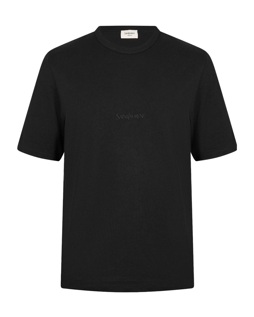 Saint Laurent Black Logo Crew Neck T-Shirt for men