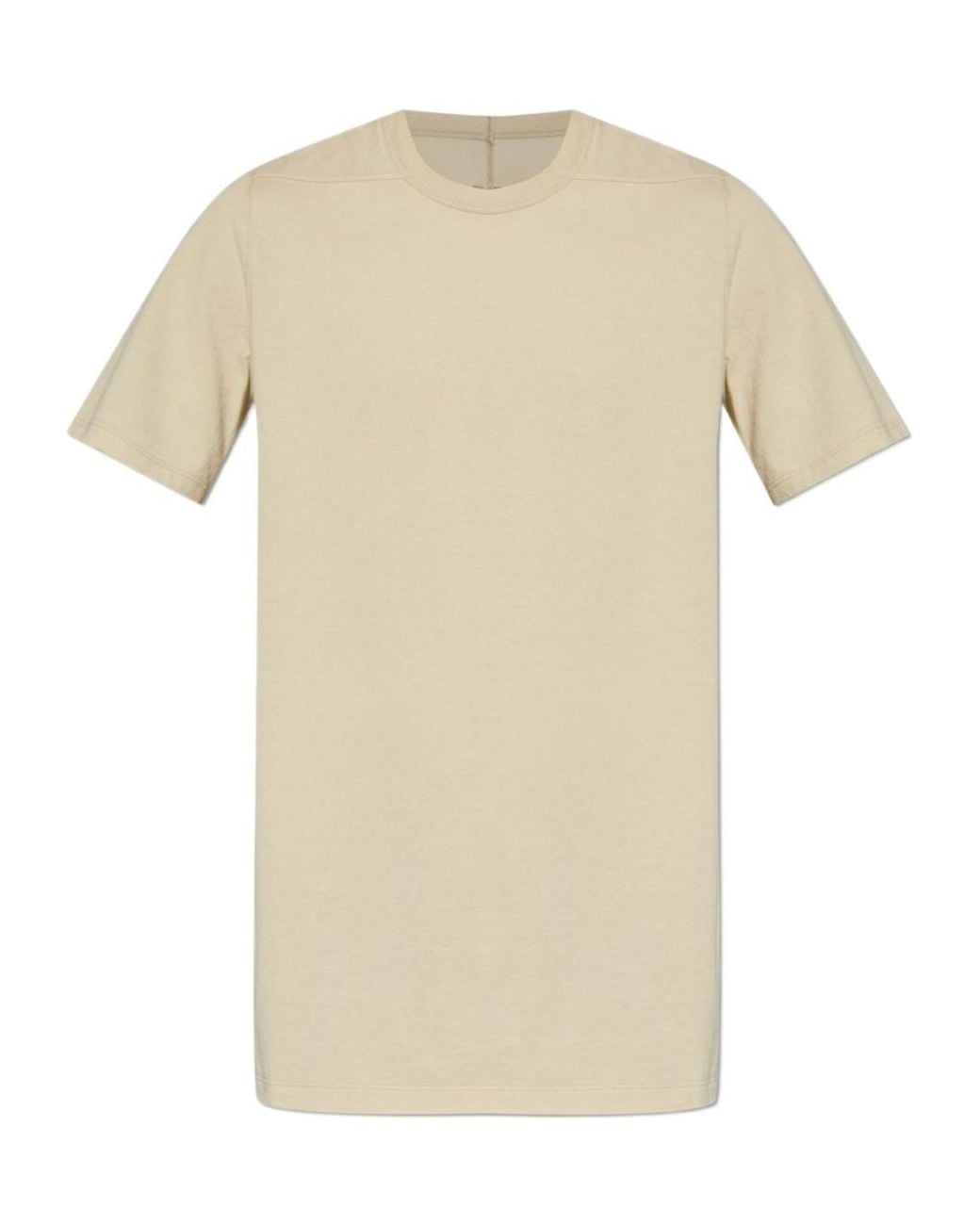 Rick Owens White Short Sleeved Crewneck T-Shirt for men