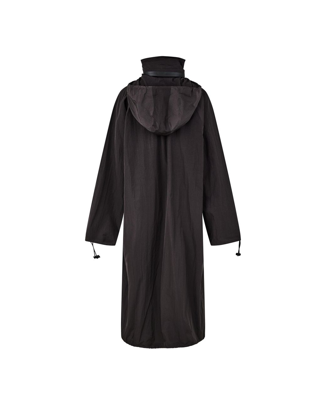 Bottega Veneta Black Hooded Trench Coat