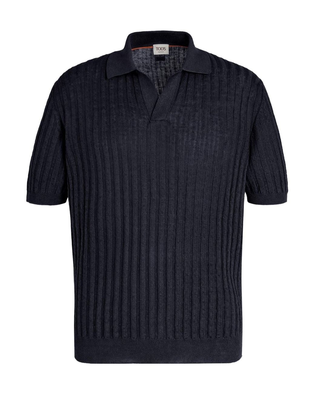 Tod's Blue V-Neck Knit T-Shirt for men