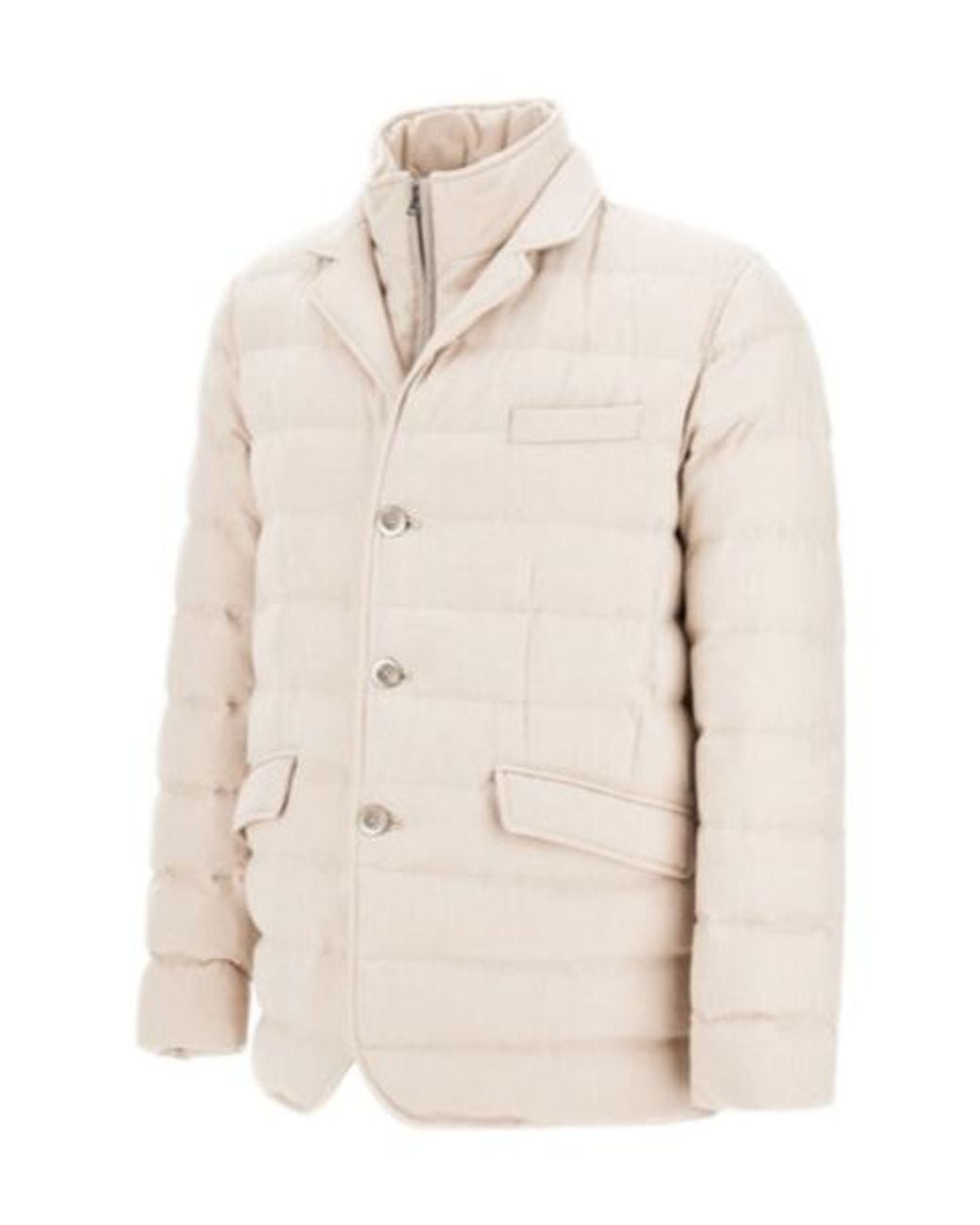 Herno Natural Quilted Wool-Blend Blazer for men