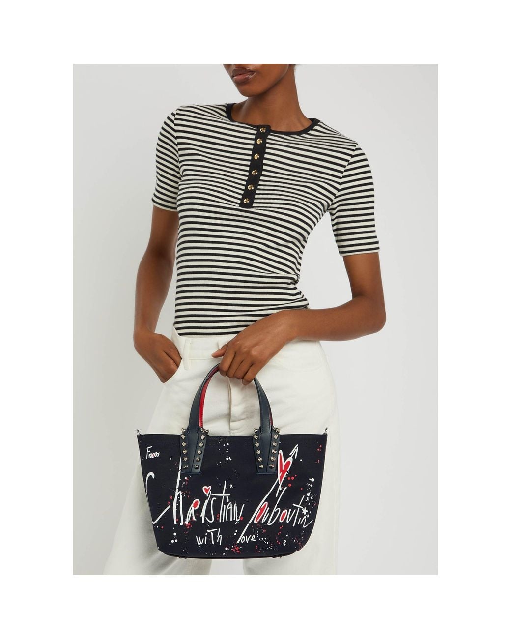 Christian Louboutin Doodle-Print Tote Bag in Black | Lyst
