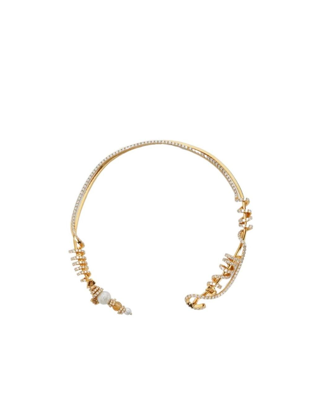 Bottega Veneta Metallic Twist Necklace