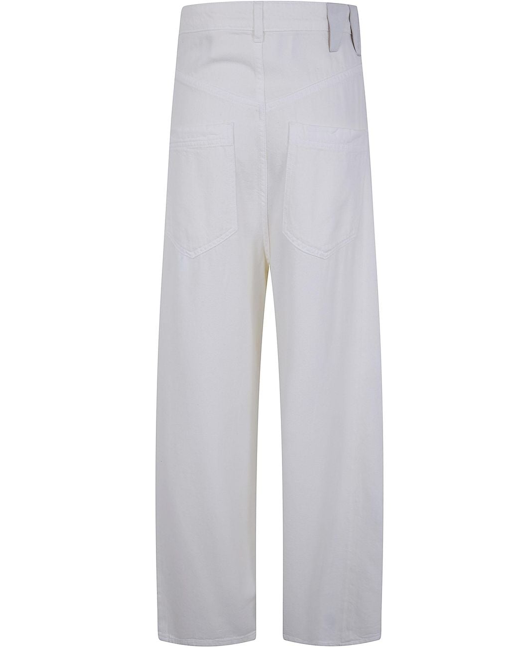 DARKPARK White Ines Fold Over Jeans