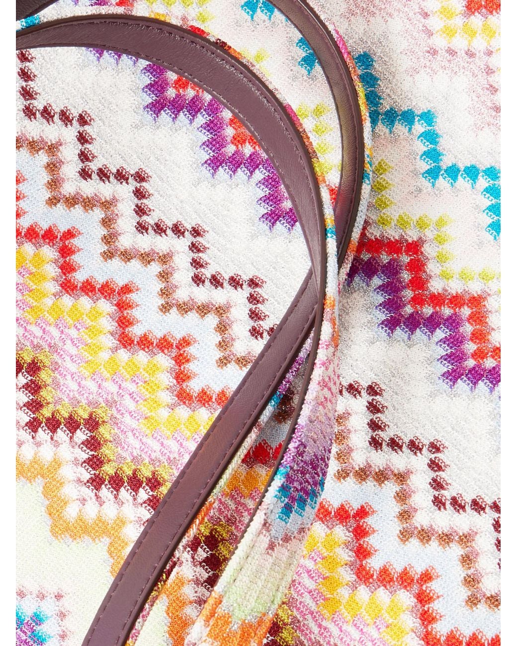 Missoni White Striped Lurex Tote