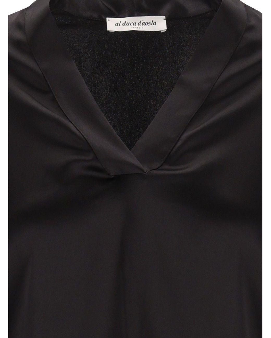 Al Duca D'aosta Black Long-Sleeve V-Neck Top
