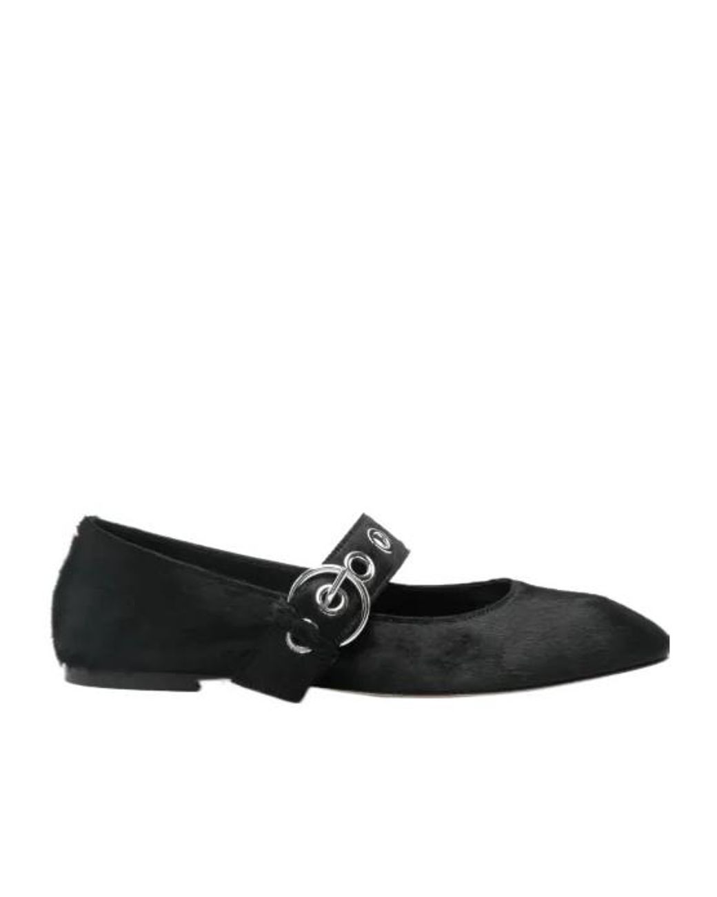 Aeyde Black Uma Eyelet Ponyhair Fst Pumps