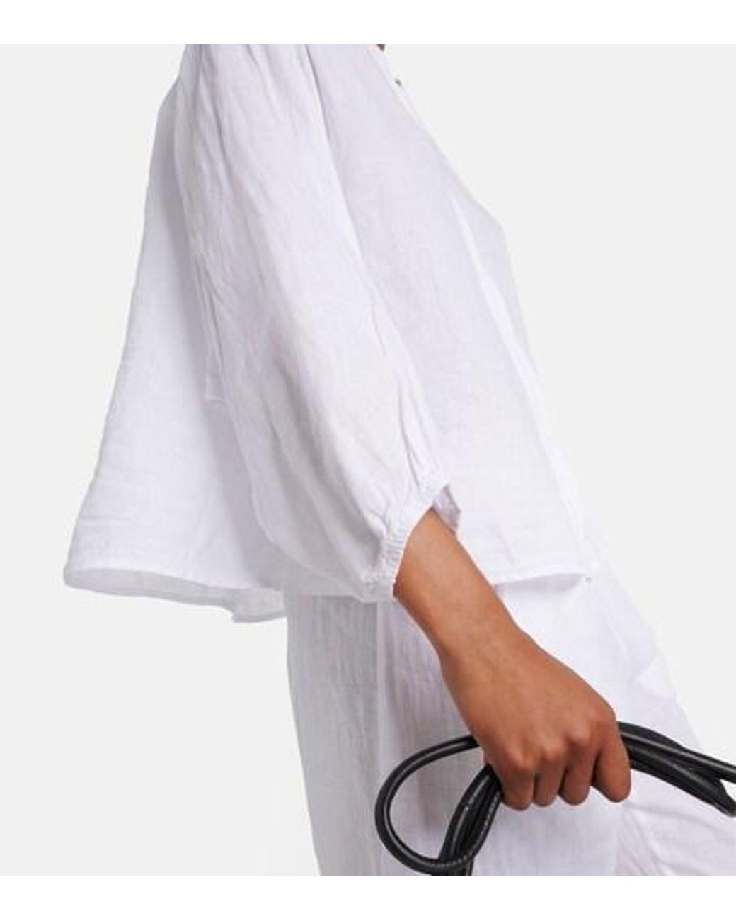 Velvet By Graham & Spencer White Linen Blouse