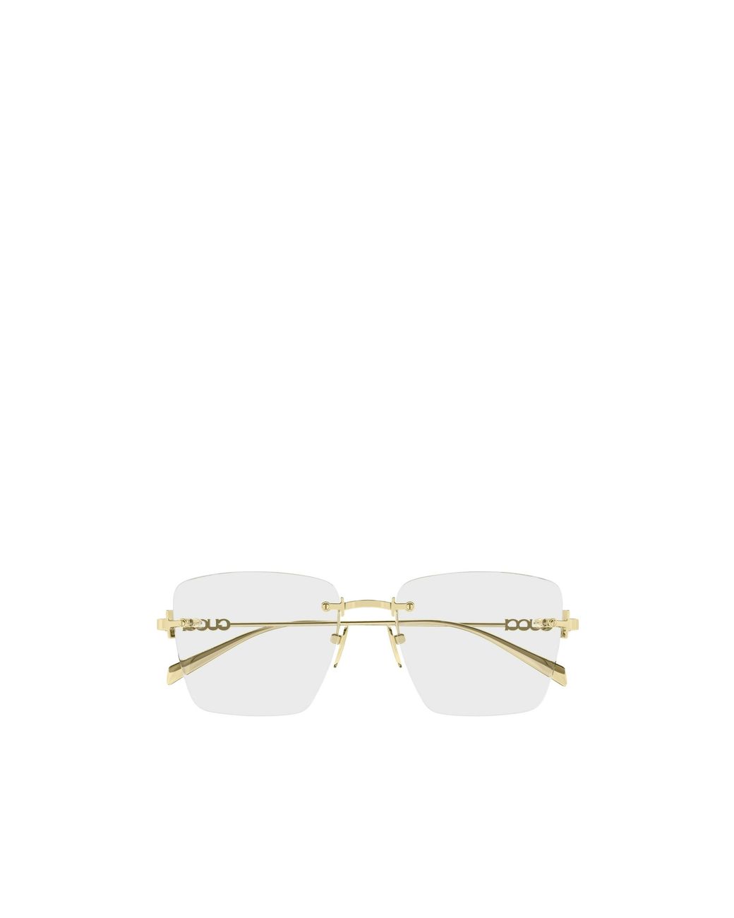 Gucci White Eyewear Rectangular Frame Glasses