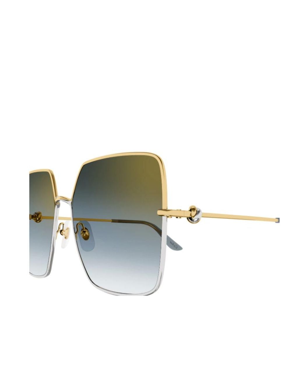 Cartier Blue Square Frame Sunglasses