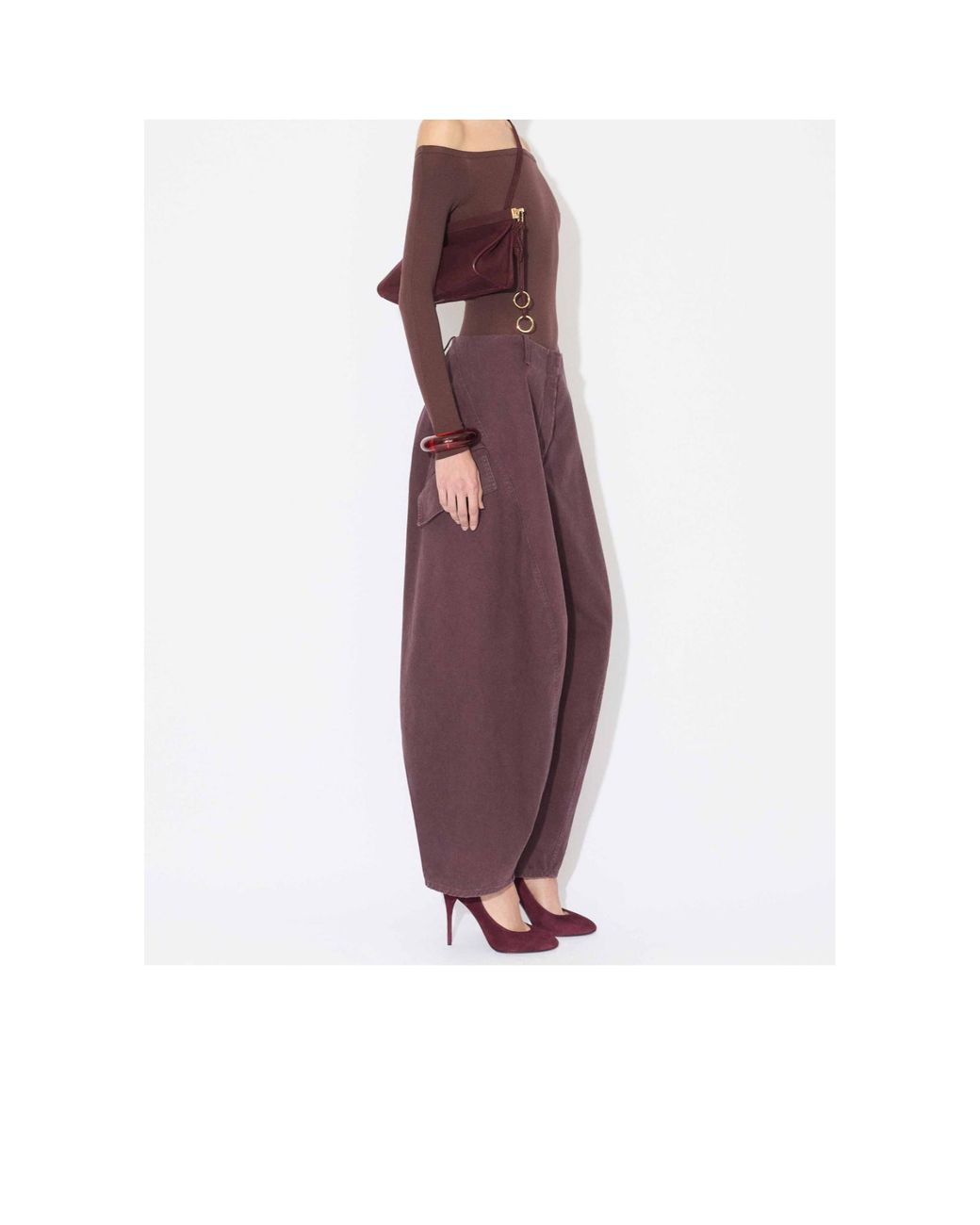 Alaïa Brown Decollete Slingbacks