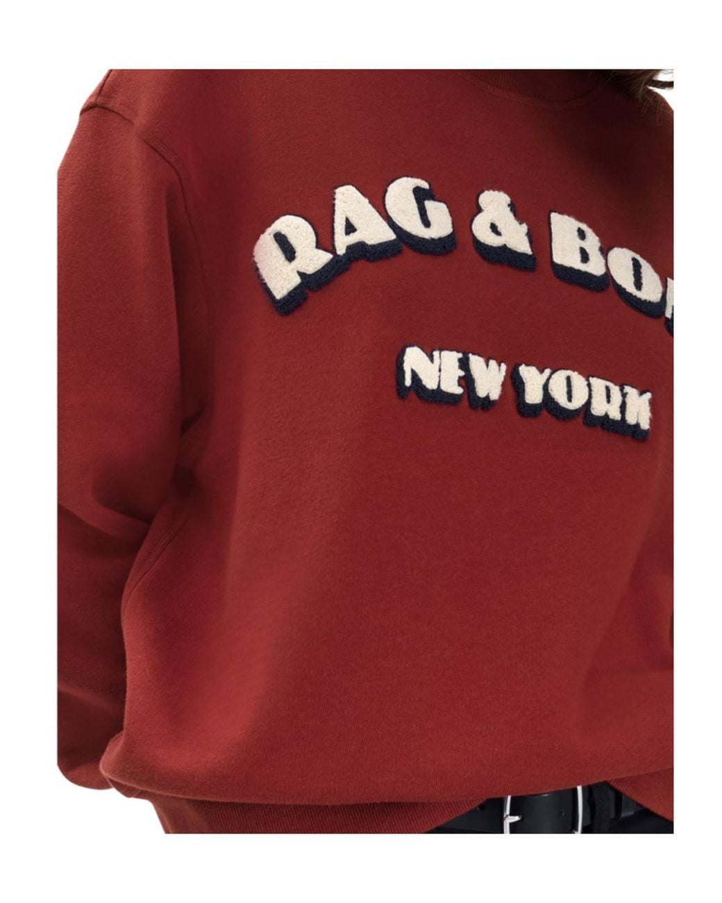 Rag & Bone Red Long-Sleeved Sweatshirt