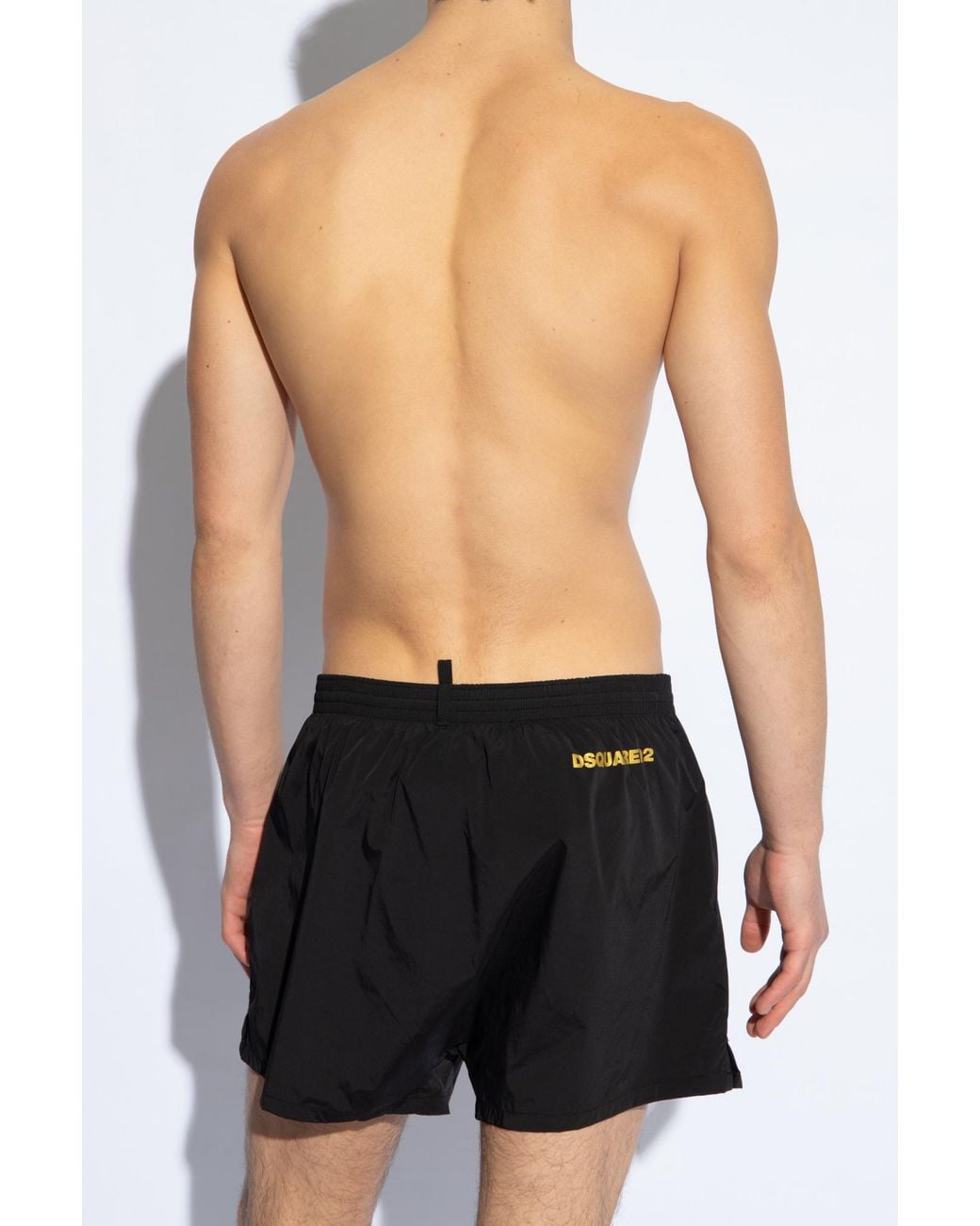 DSquared² Black Logo Swimming Trunks for men