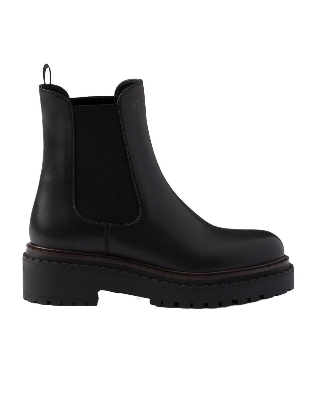 Prada Black Round-Toe Chelsea Boots