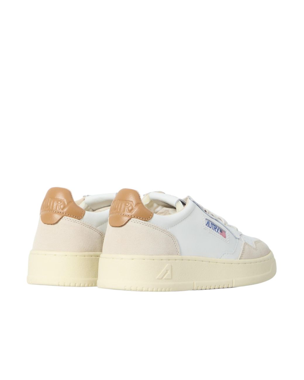 Autry White Perforated Low-Top Sneakers for men