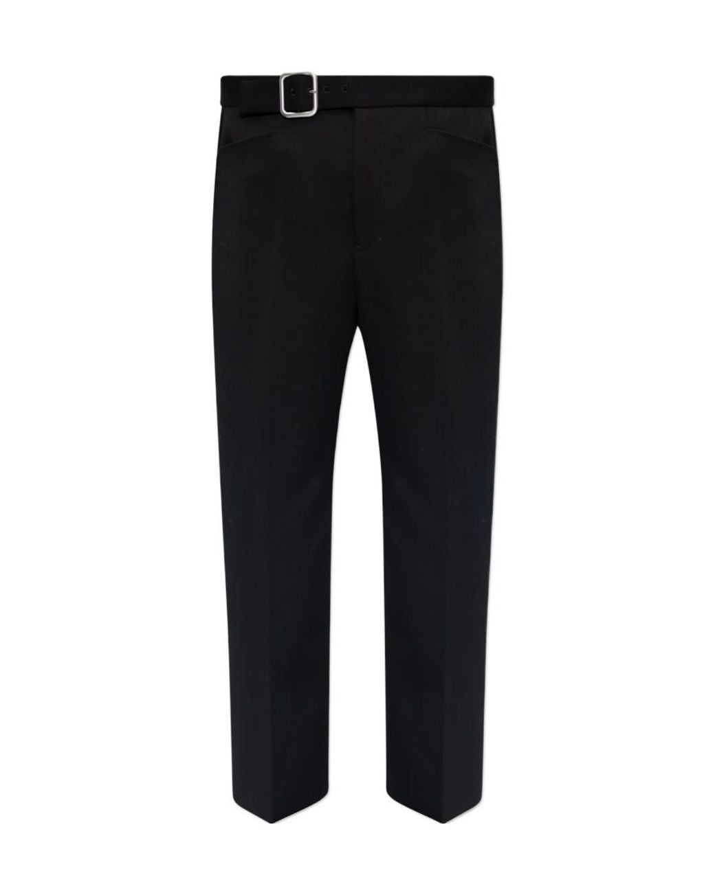 Jil Sander Black Belted Cropped Trousers