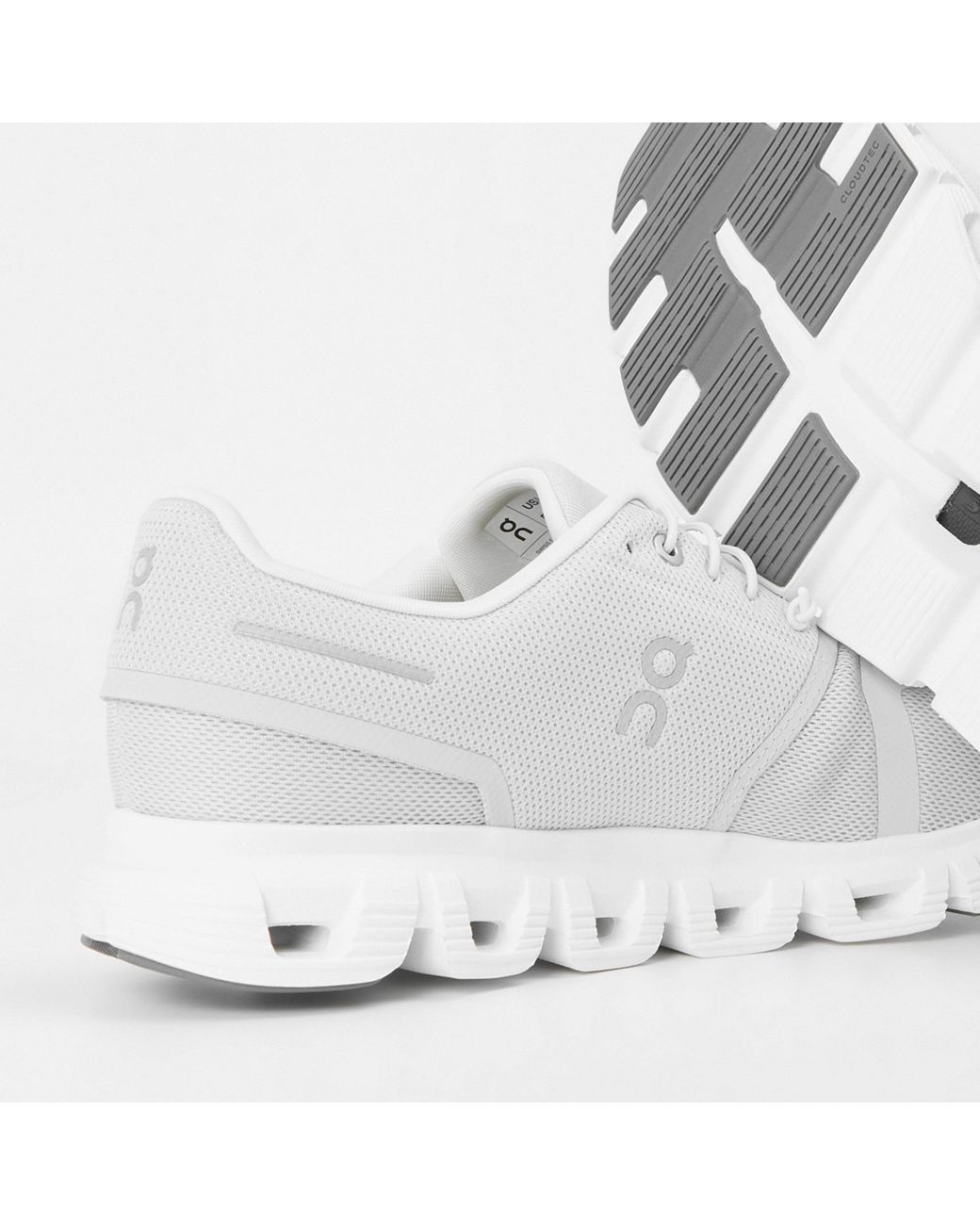 On Shoes White Mesh Lace-Up Sneakers for men