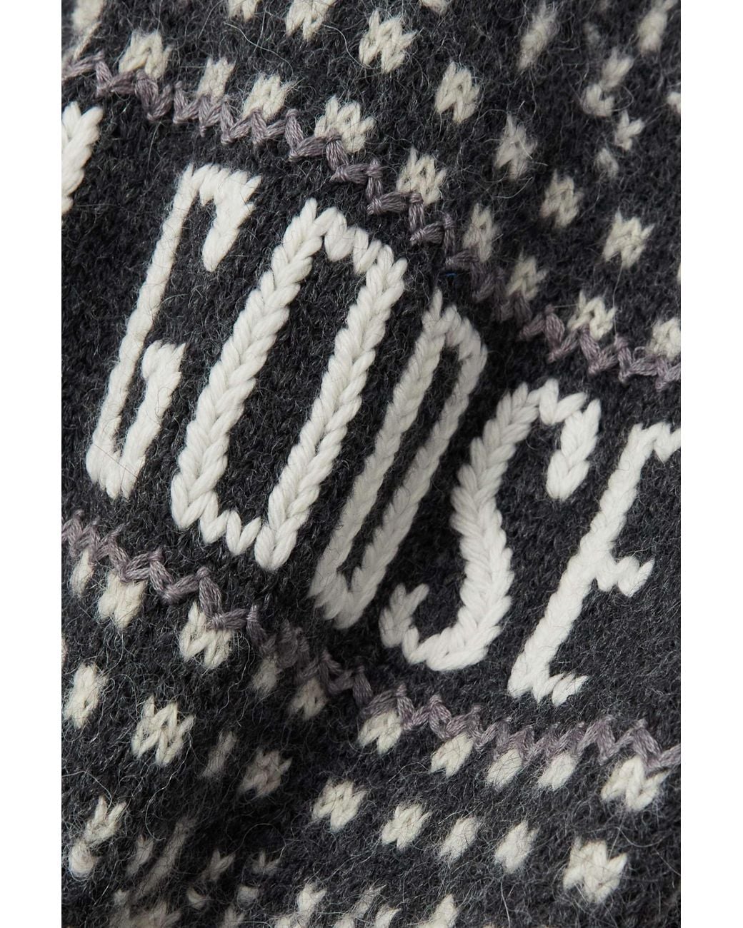 Golden Goose Deluxe Brand Gray Fringed Belted Cardigan