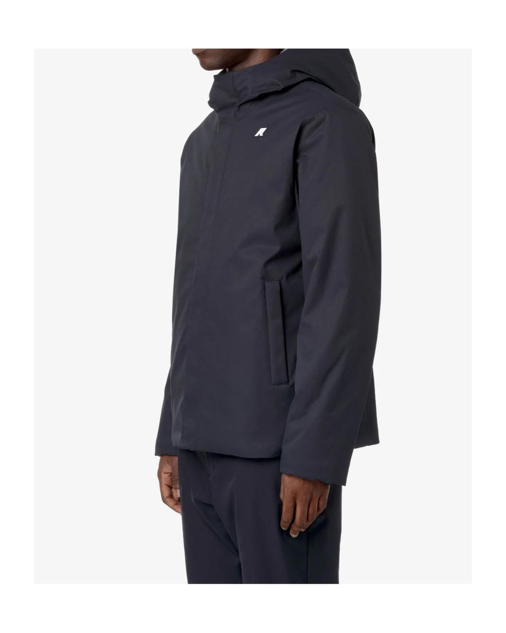 K-Way Blue Logo Hooded Casual Jacket for men