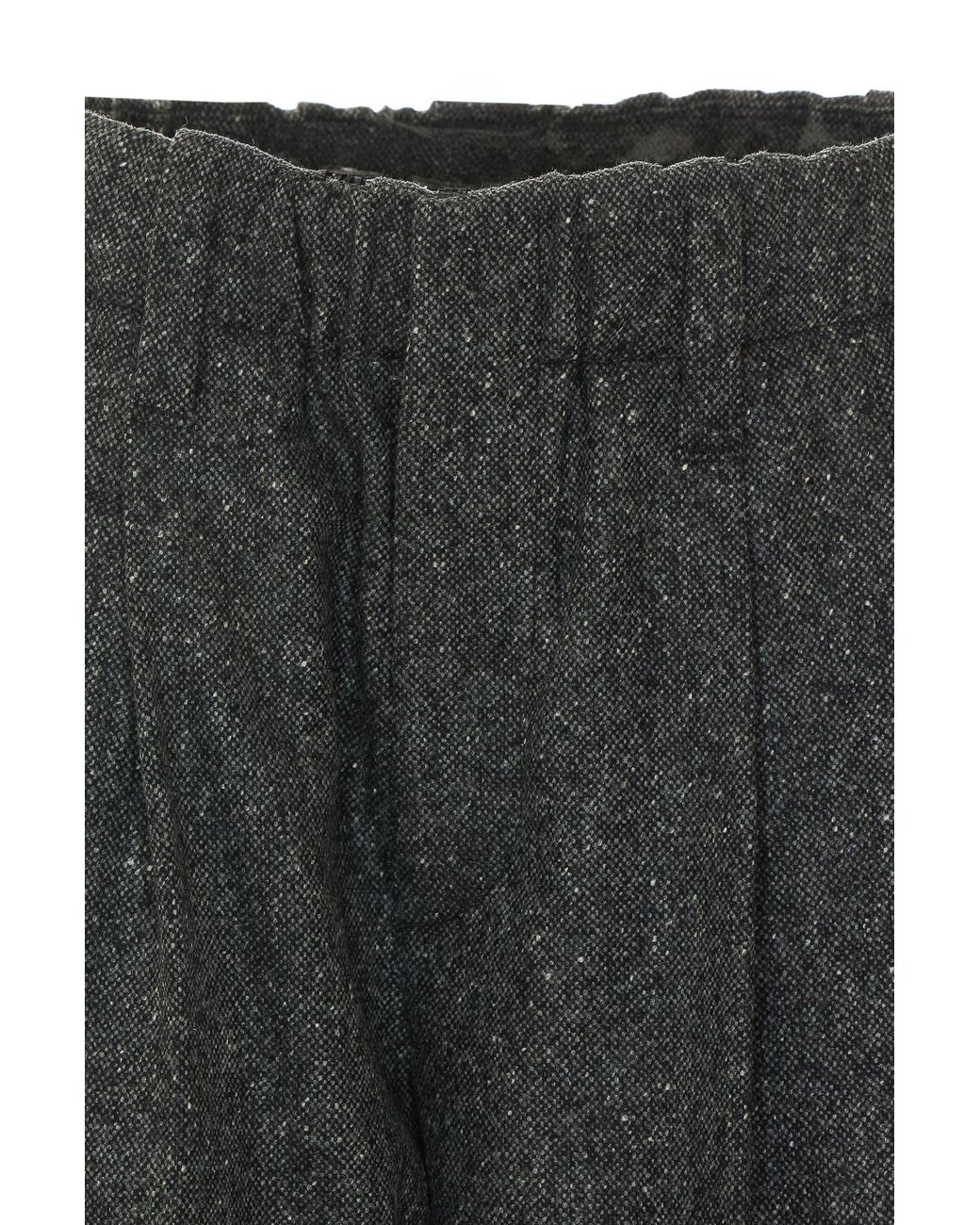 Brunello Cucinelli Gray 7/8-Length Elasticated Waistband Trousers