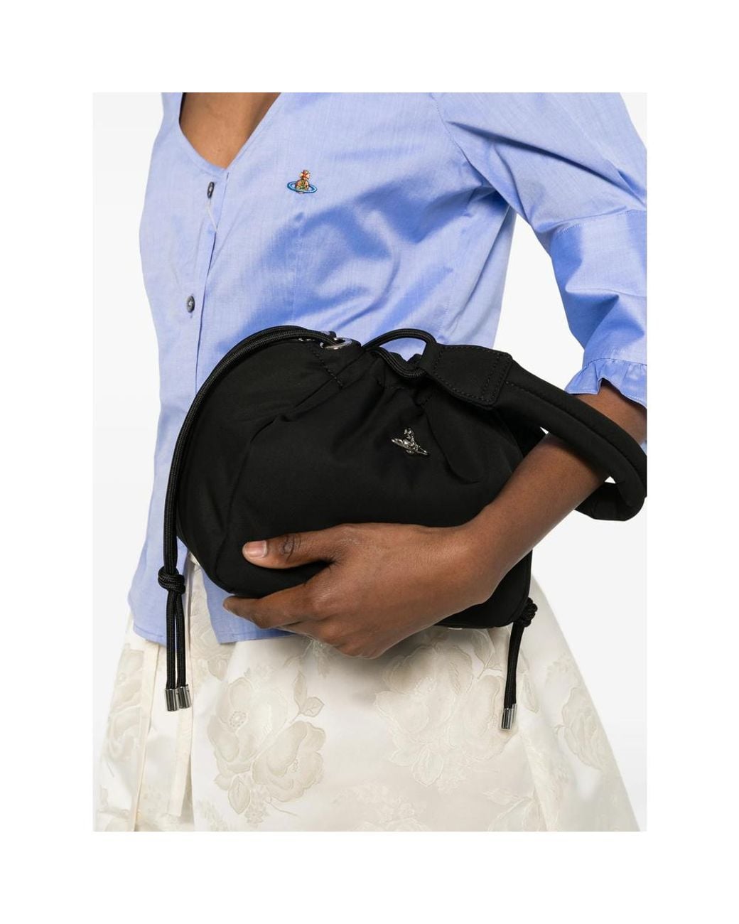 Vivienne Westwood Black Drawstring Tote Bag