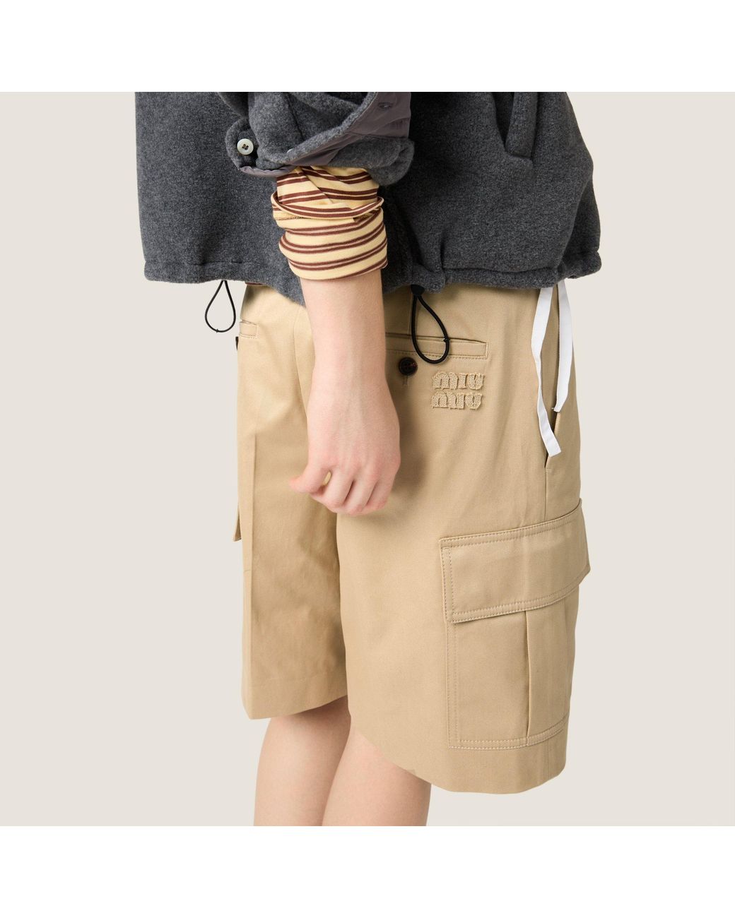 Miu Miu Natural Chino Bermudas