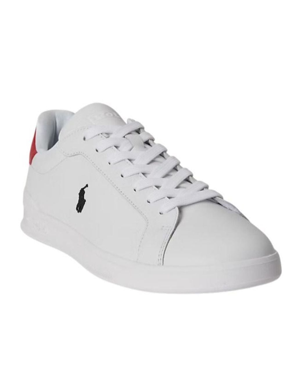 Polo Ralph Lauren White Lace-Up Low-Top Sneakers for men