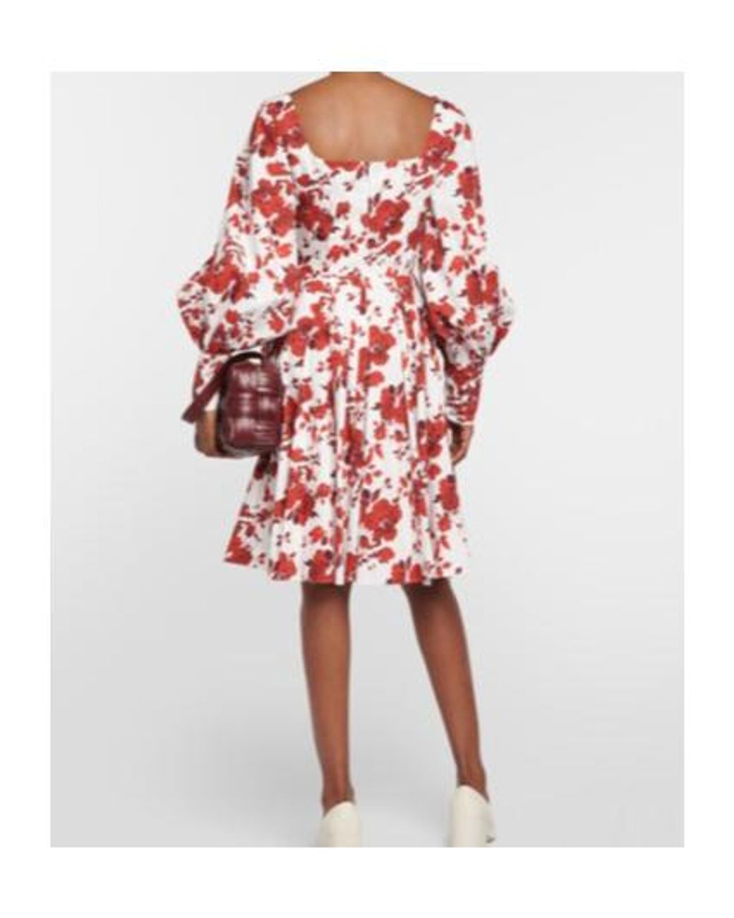 Emilia Wickstead Red Yasmina Floral Cotton Minidress
