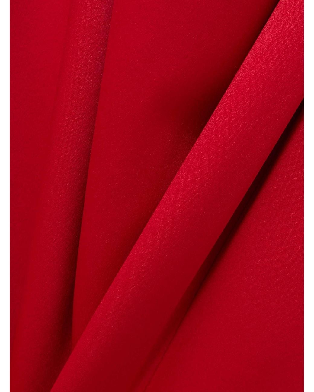 Solace London Red Fern Tie-Detailed Duchesse-Satin Gown