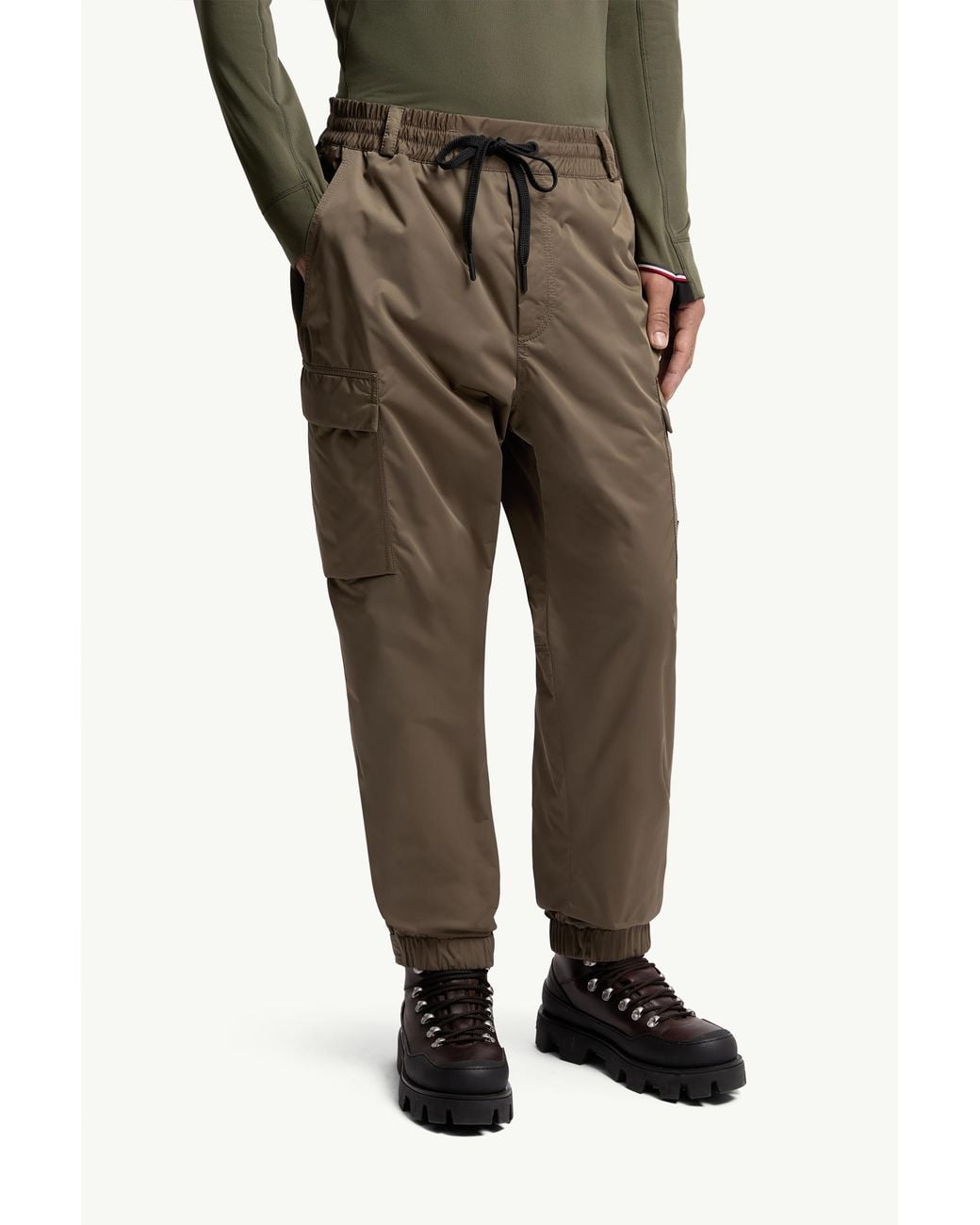 Moncler Green Grenoble Drawstring Tapered Pants for men