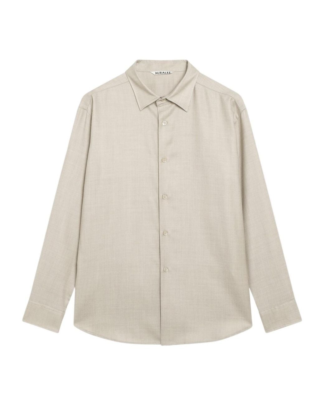 Auralee Natural Long-Sleeved Shirt