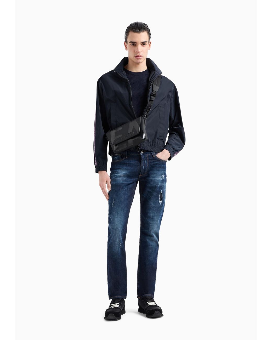 Emporio Armani Blue Straight-Leg Jeans for men