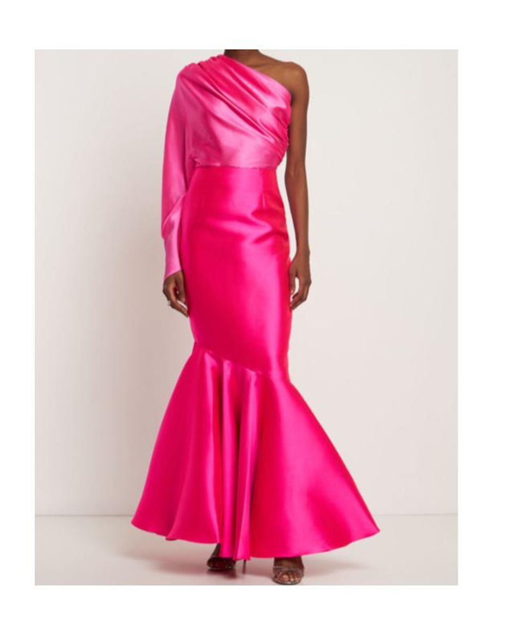 Solace London Pink Felicity Twill Midi Skirt