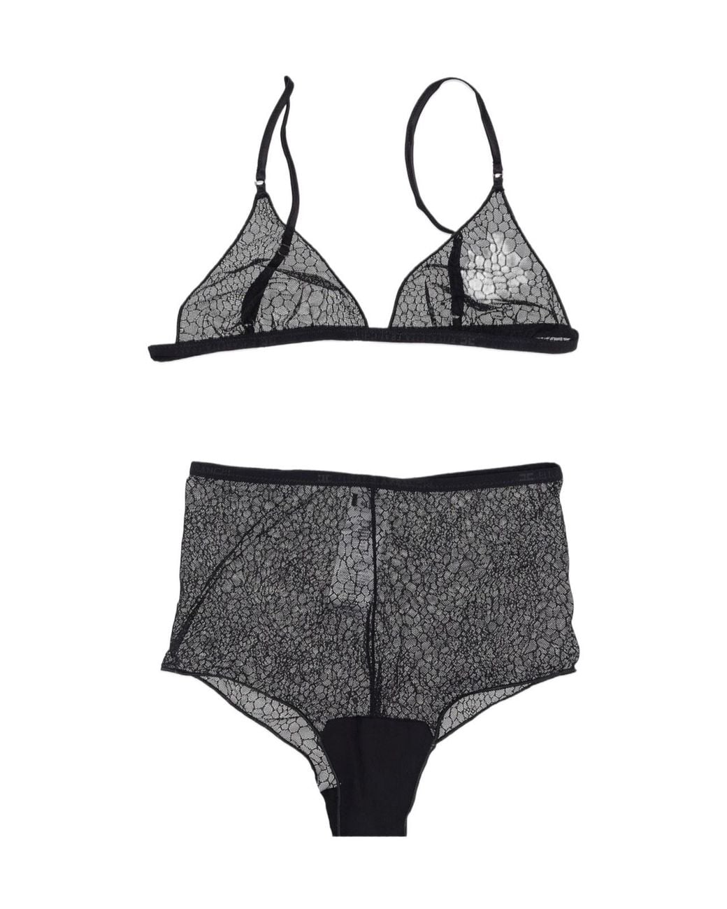 Elisabetta Franchi Multicolor Jacquard Bra And Briefs