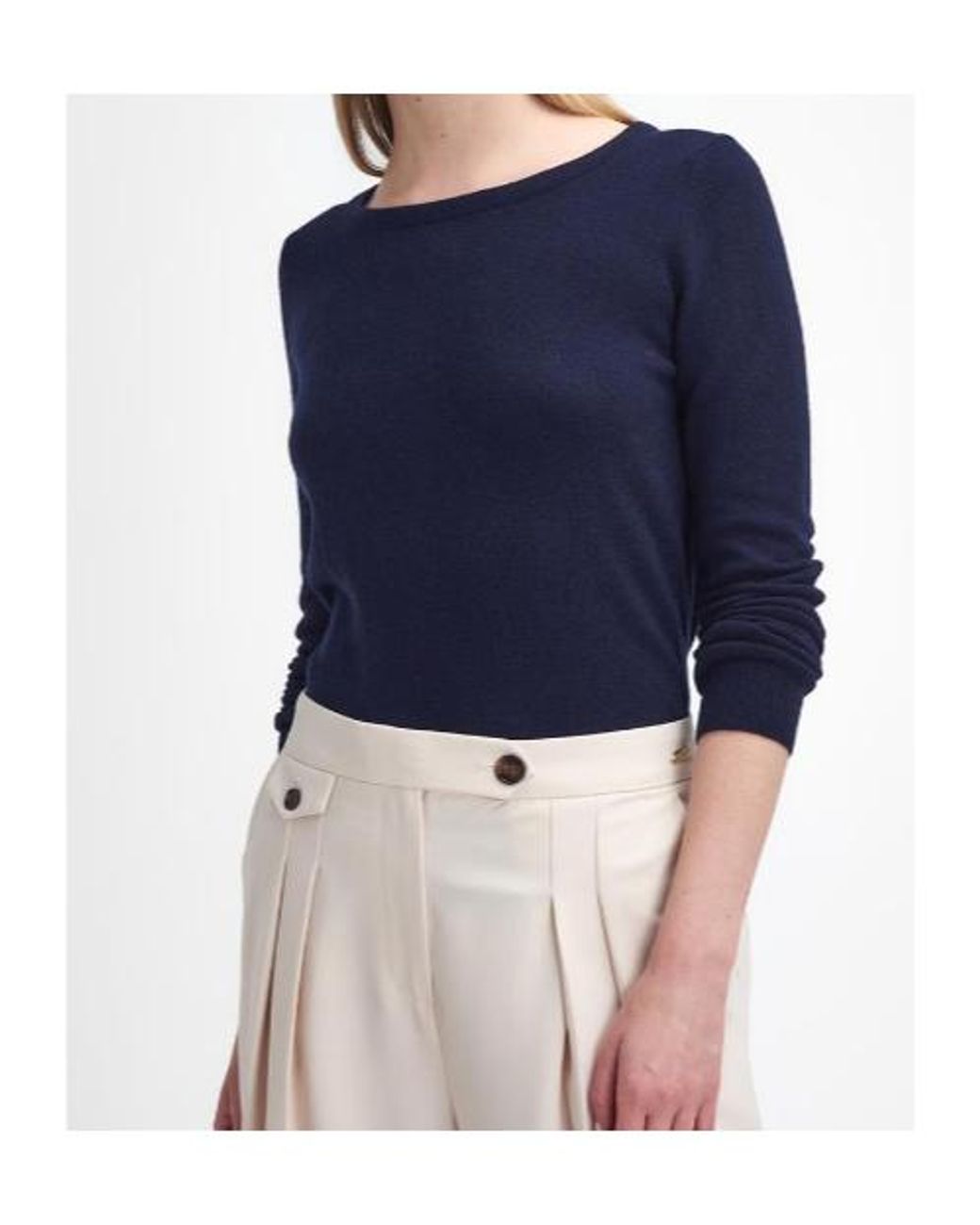 Barbour Blue Pendle Crew Neck Jumper