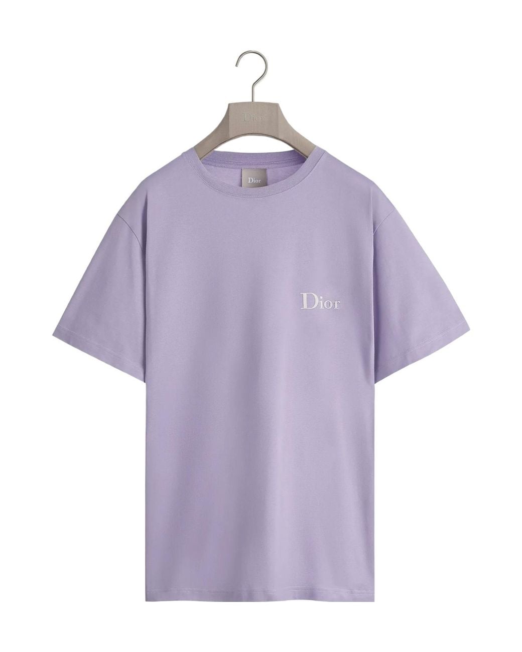 Dior Purple T-Shirt With Embroidery, Relaxed Fit for men