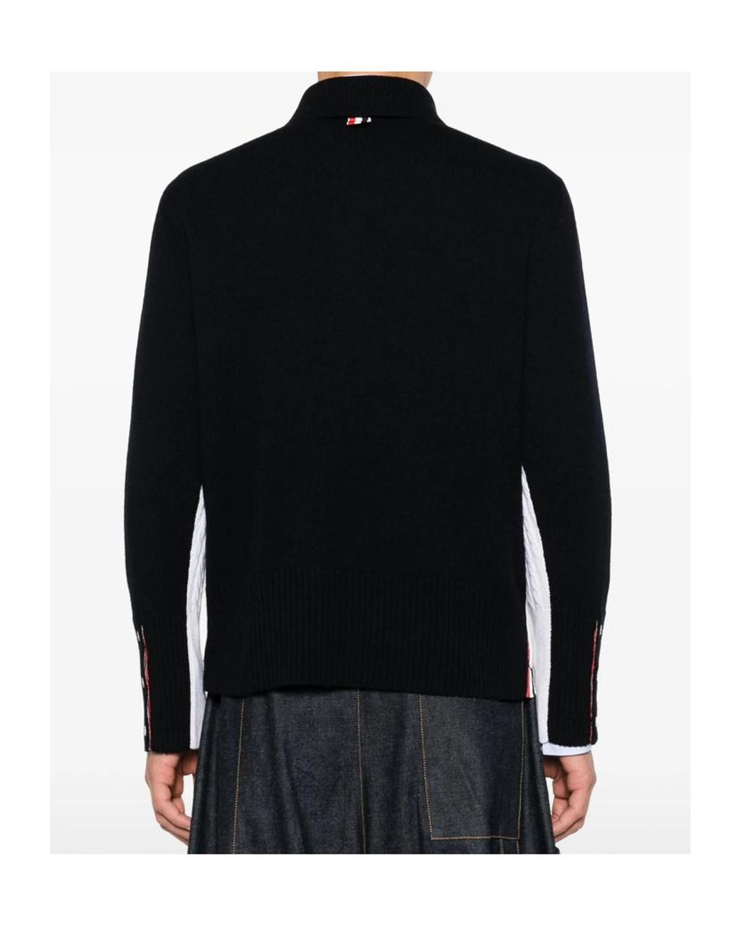 Thom Browne White 4-Bar Cable-Knit Polo Shirt for men