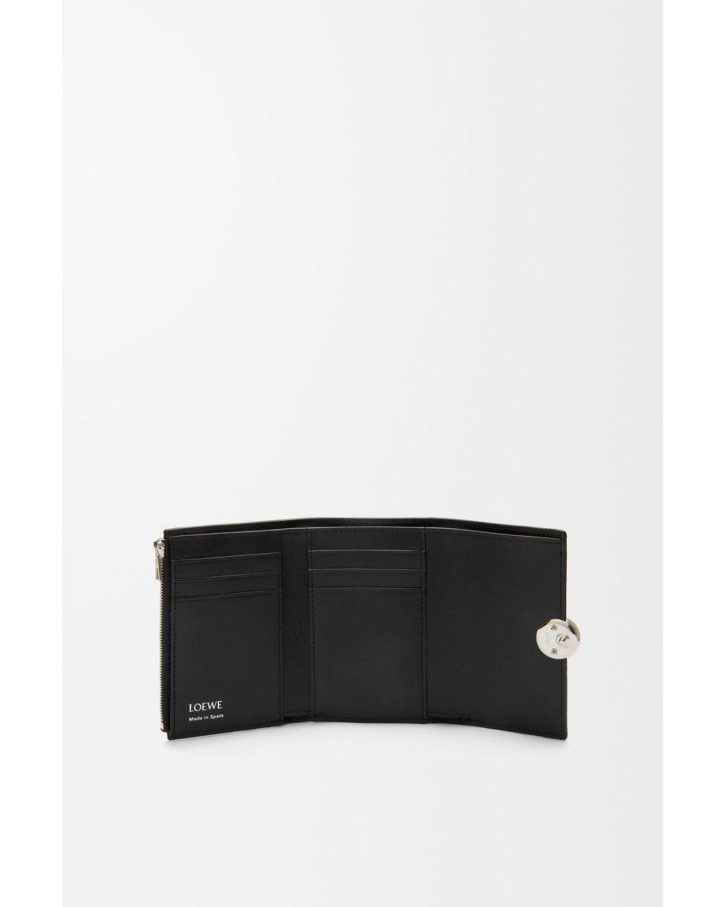 Loewe Black Logo Detailed Folded Small Wallet