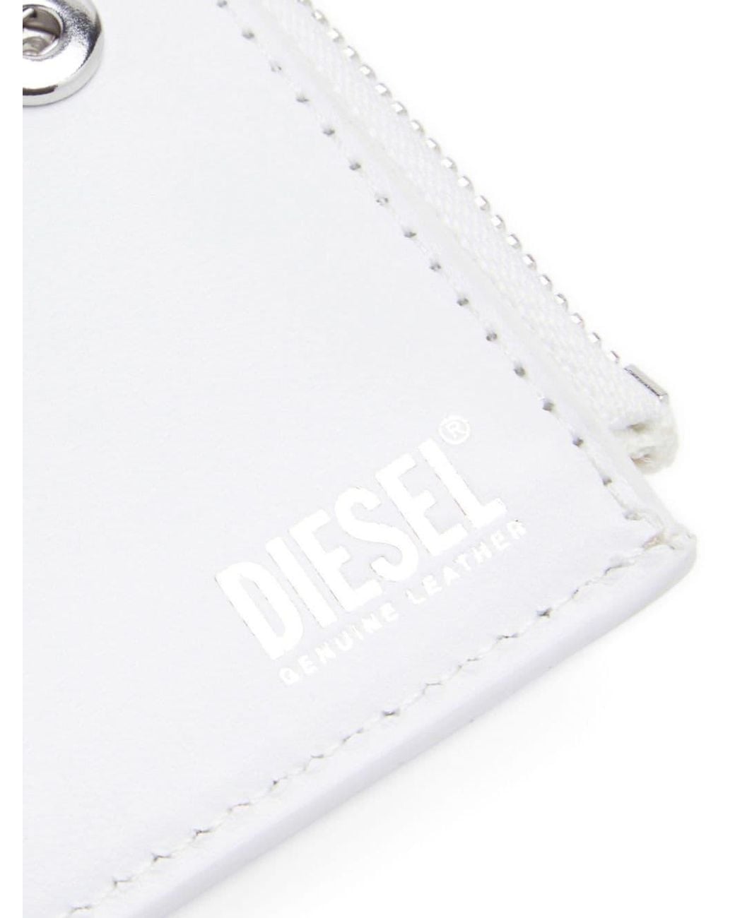 DIESEL White 1Dr Zip Li Bi-Fold Wallet