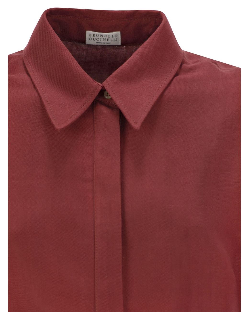 Brunello Cucinelli Red Drawstring Waist Maxi Dress