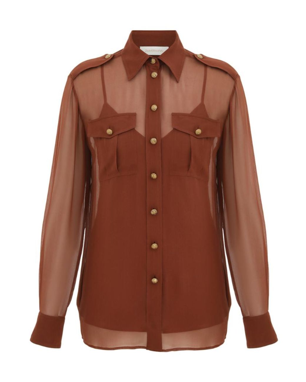 Zimmermann Brown Memento Pocket Shirt