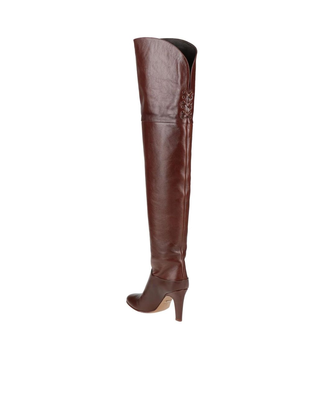 Chloé Brown Simple Tall Leather Boots