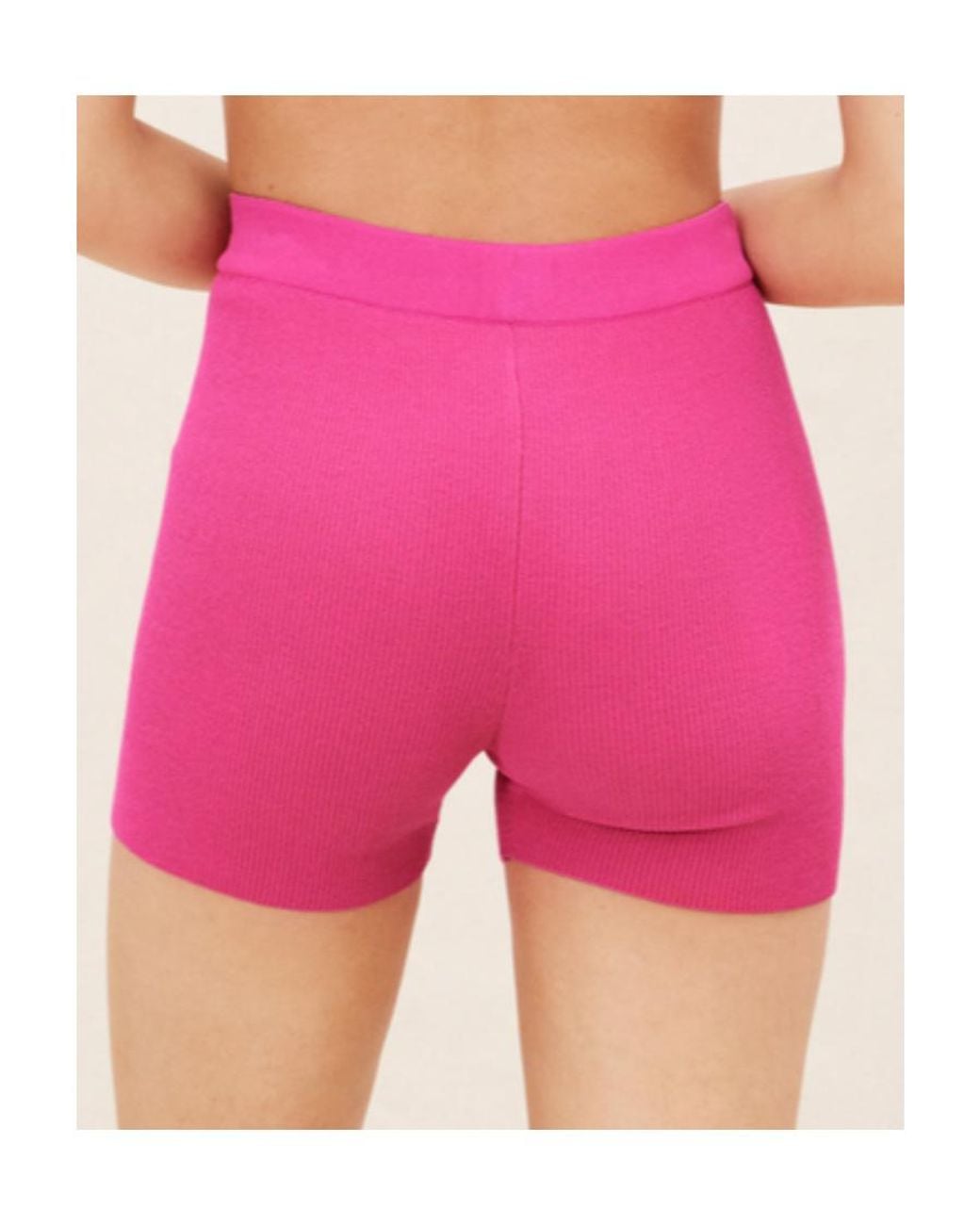 Jacquemus Pink Charm Logo Knit Shorts