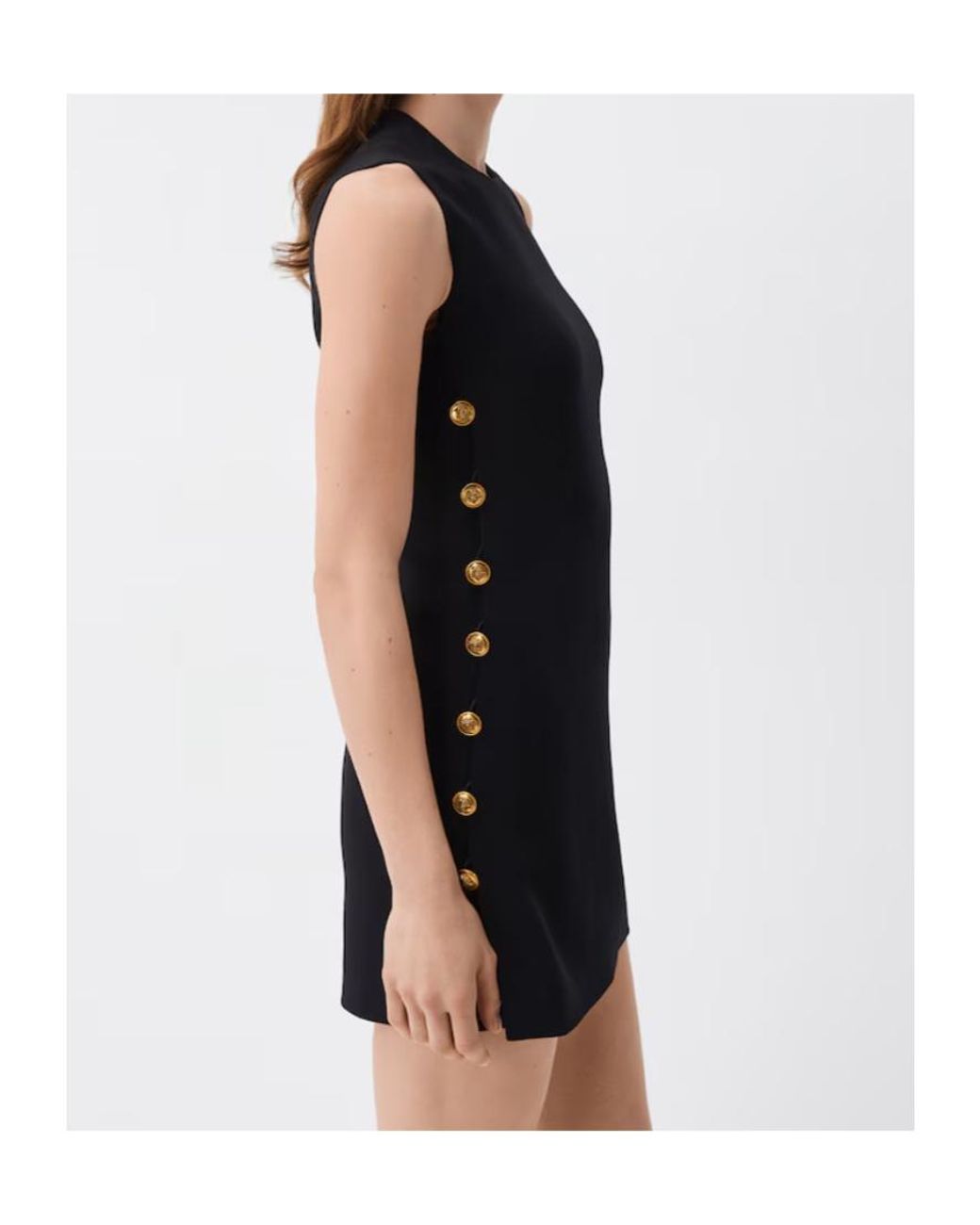 Versace Black Stretch Cady Mini Dress