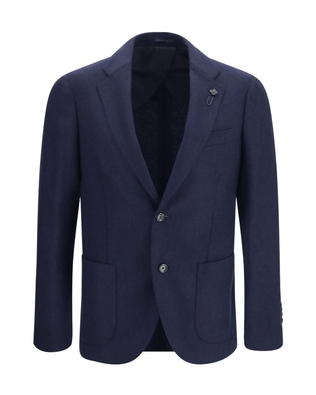 Lardini Blue Patch Pocket Single-Breasted Blazer for men