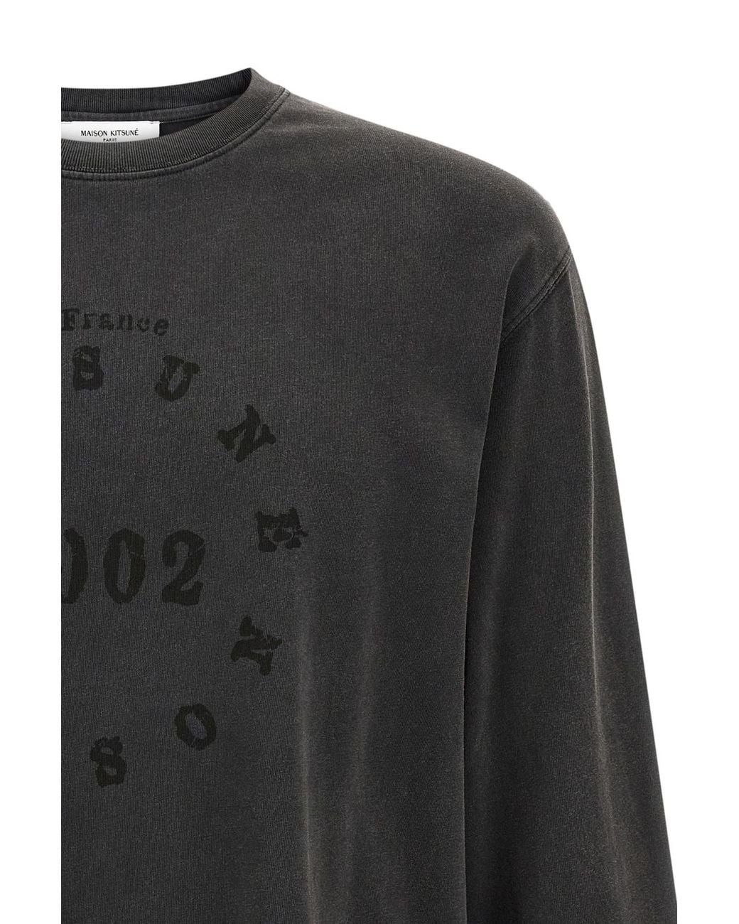 Maison Kitsuné Black Long-Sleeve T-Shirt for men